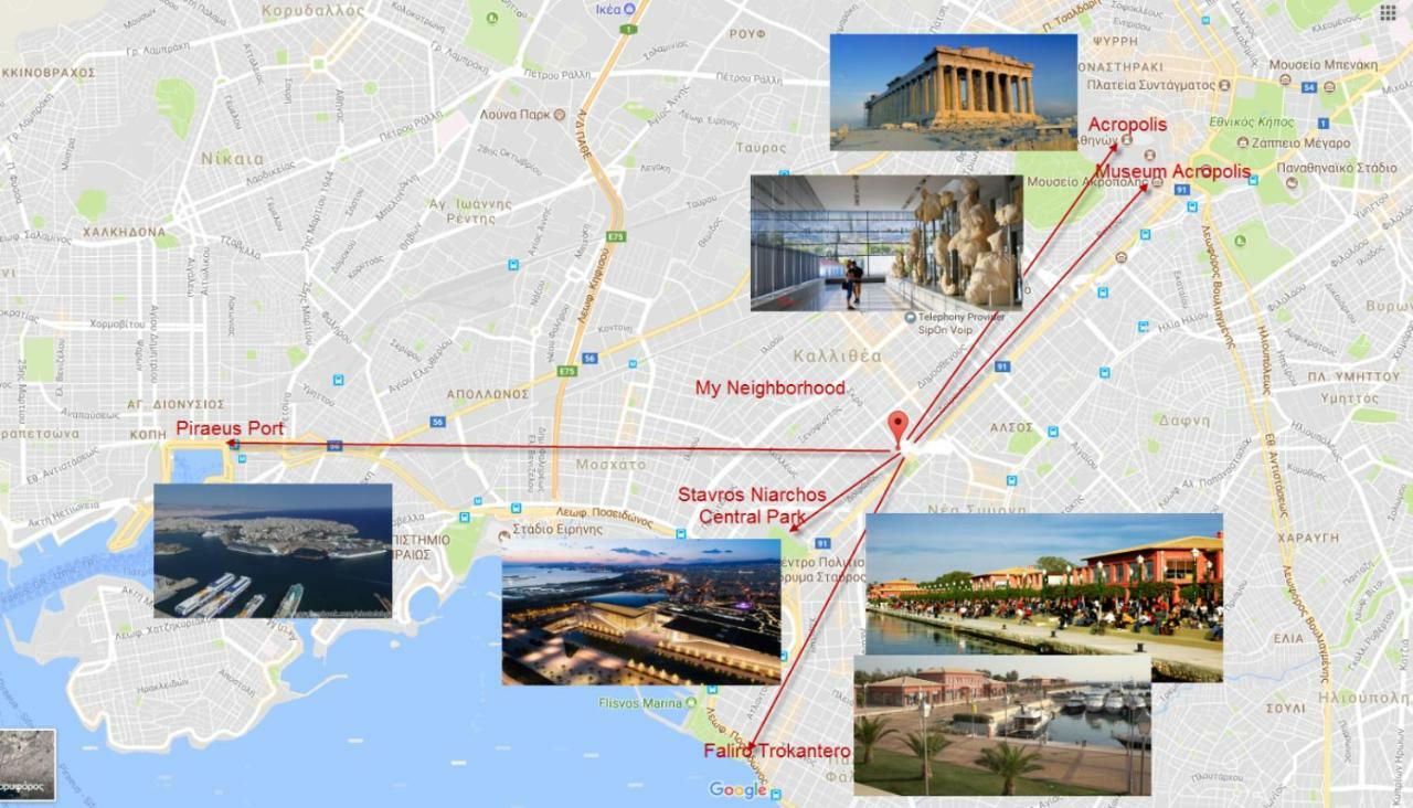 אתונה Apartment Near Stavros Niarchos Park & Acropolis מראה חיצוני תמונה